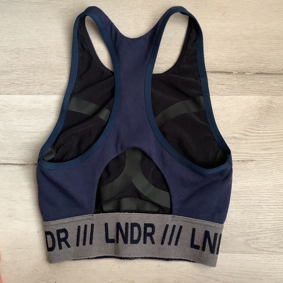 LNDR Stretch Knit Hustle Sports Bra‎ navy blue 02 /04 - Picture 5 of 8